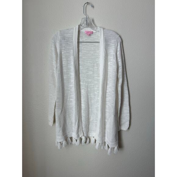 Lilly Pulitzer Knit Tassel Cardigan Size Medium - Picture 2 of 8